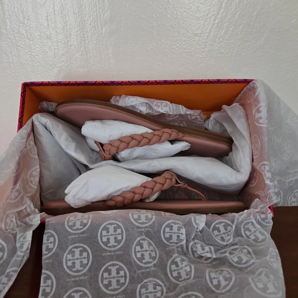 Tory Burch Pink Braided Sandals - Picture 3 of 7